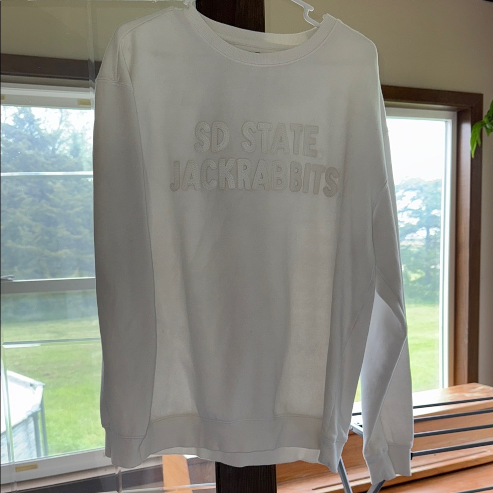 White SD State Jackrabbits Sweatshirt